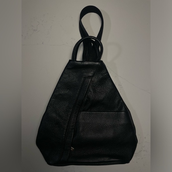 Tuscany Leather The Shanghai Pebbled Black Bag - Picture 5 of 10